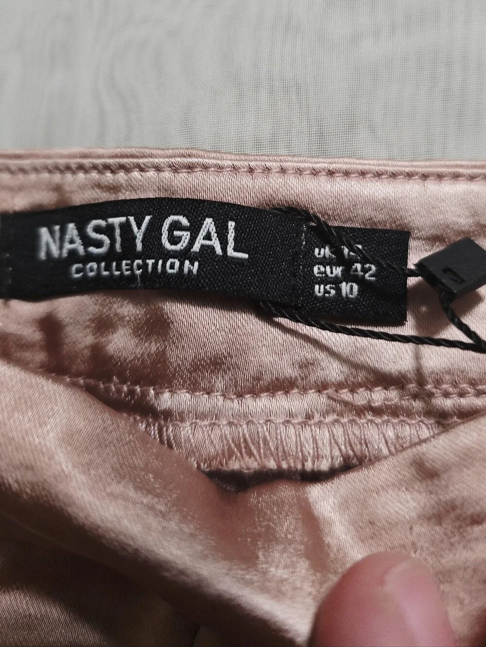 Nasty Gal Take it in Your Stride Wide Leg Pink Satin Pants - Picture 5 of 10